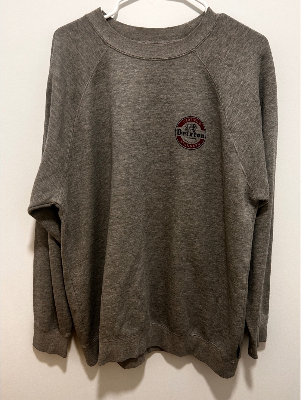 Brixton Certified Standard Gray Crewneck Sweatshirt XL
